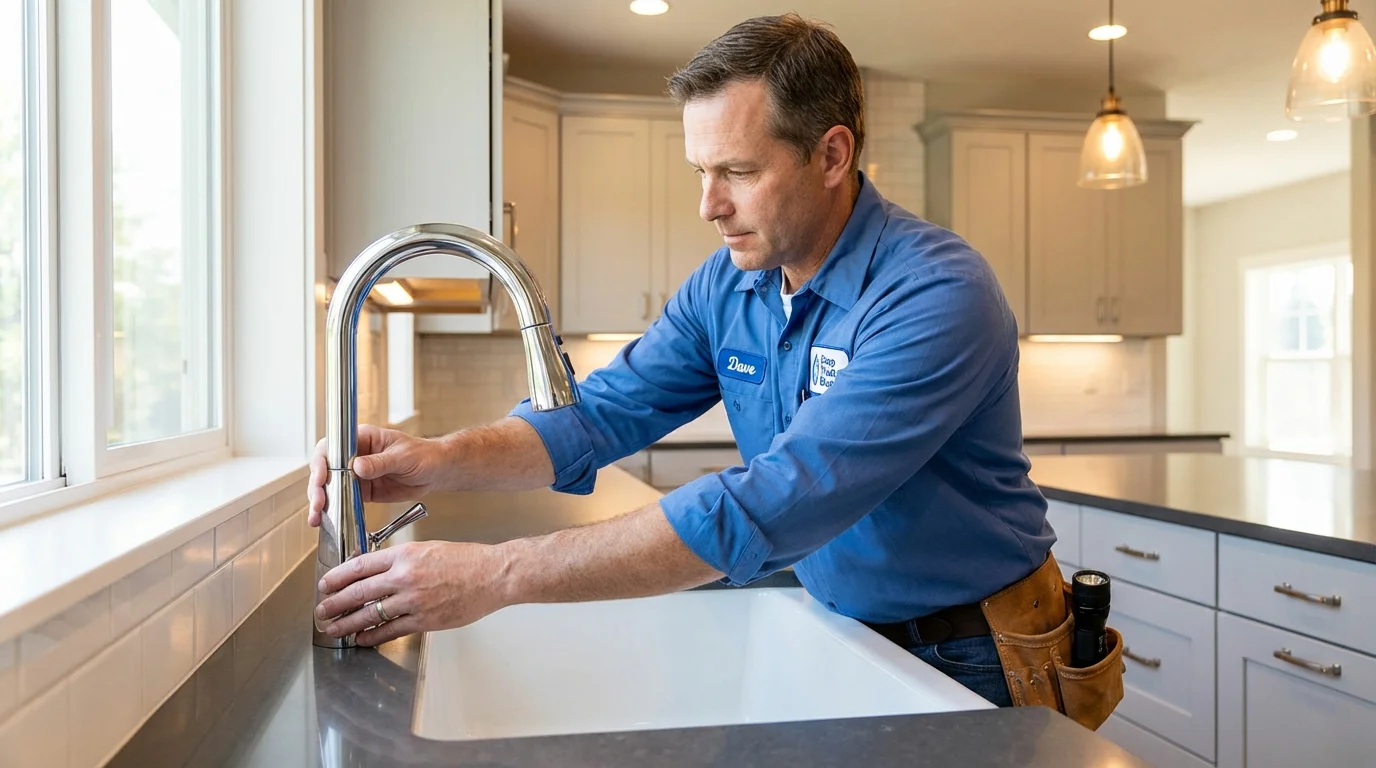 Kitchen faucet installation by Johns Plumbing LLC in Salamanca