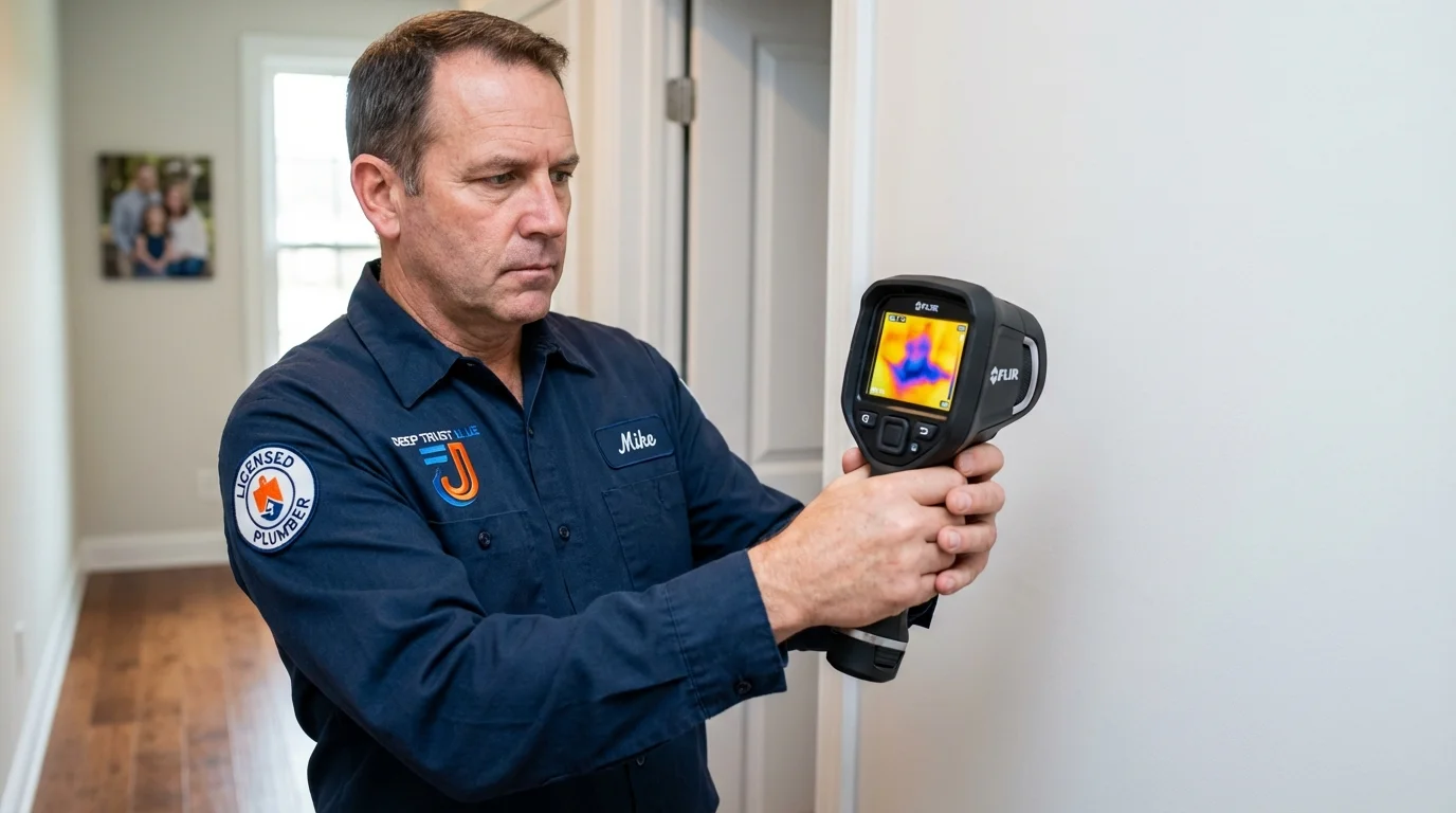 Thermal imaging leak detection by Johns Plumbing LLC in Salamanca